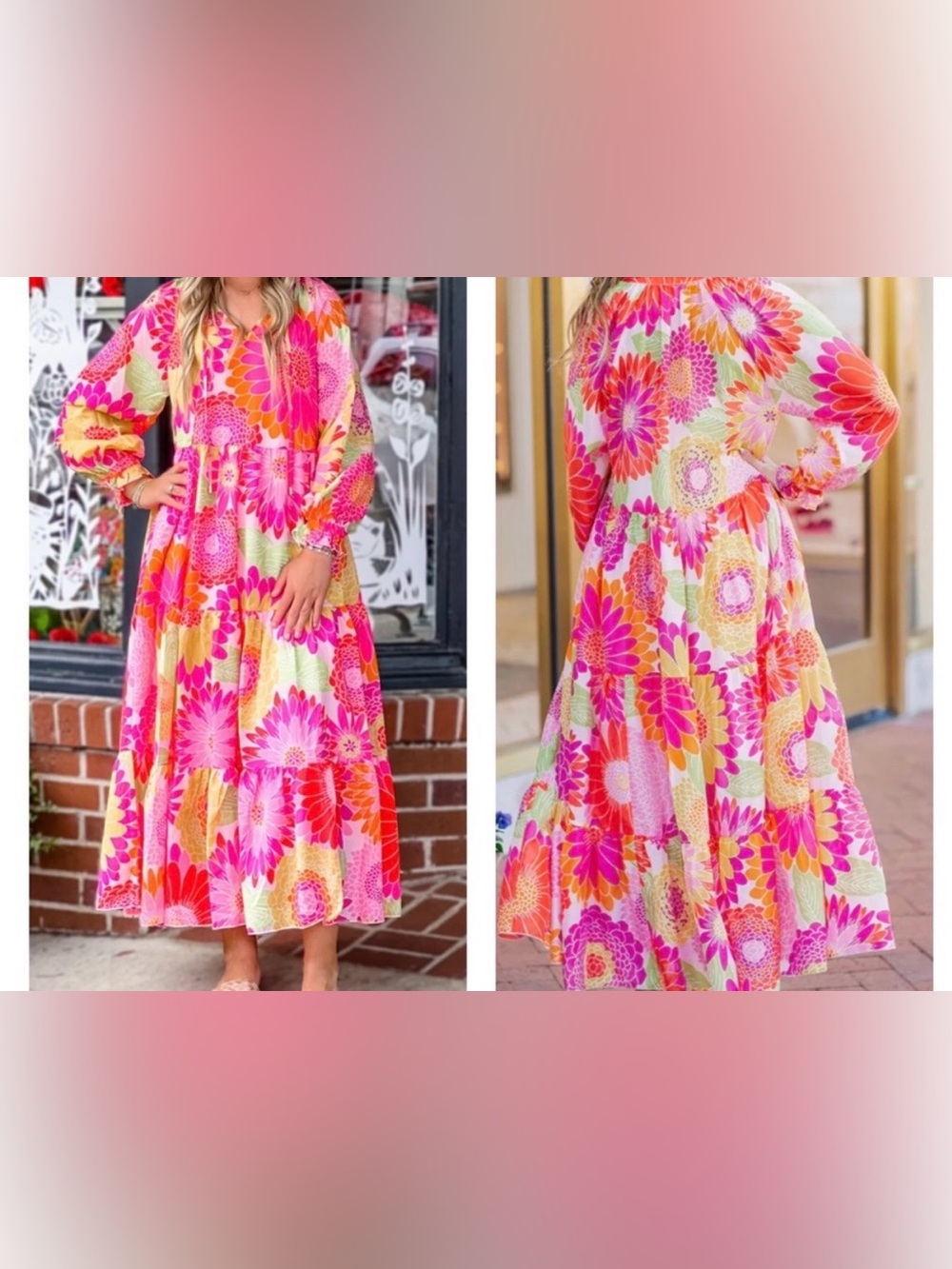 J.Marie Floral Tiered Dress NWT
